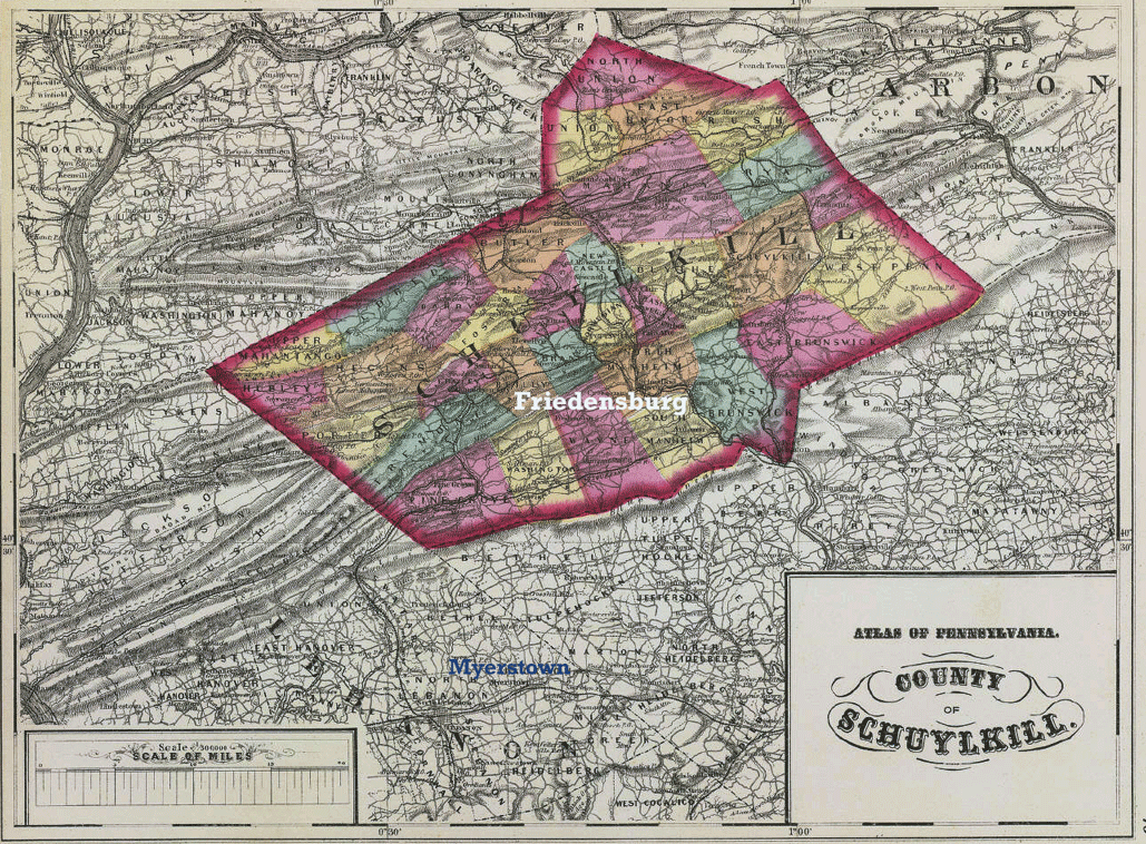 1872 Map of Schuylkill County